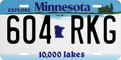 MN license plate 604RKG