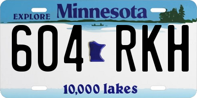 MN license plate 604RKH