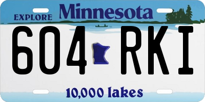 MN license plate 604RKI