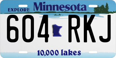 MN license plate 604RKJ