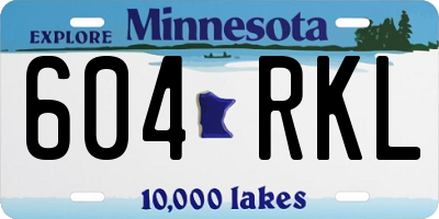 MN license plate 604RKL