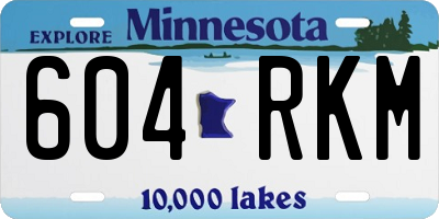 MN license plate 604RKM