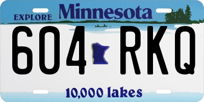 MN license plate 604RKQ