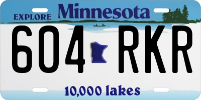 MN license plate 604RKR