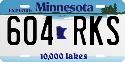 MN license plate 604RKS