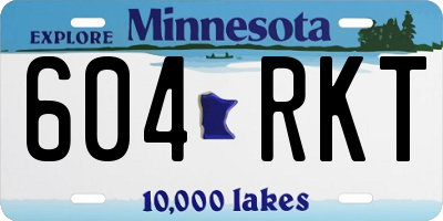 MN license plate 604RKT
