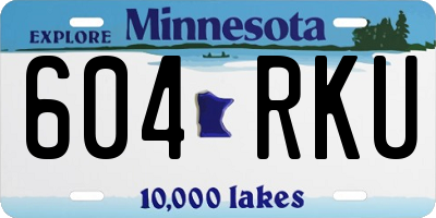 MN license plate 604RKU