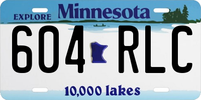 MN license plate 604RLC