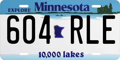 MN license plate 604RLE