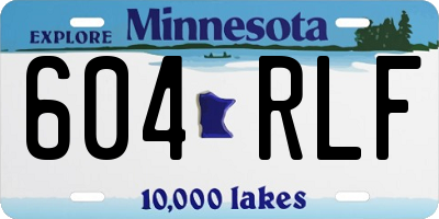 MN license plate 604RLF