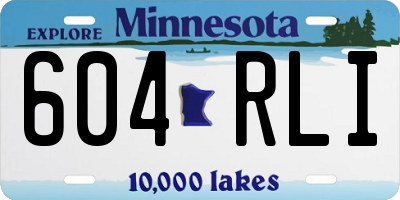 MN license plate 604RLI