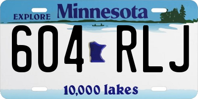 MN license plate 604RLJ