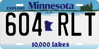 MN license plate 604RLT