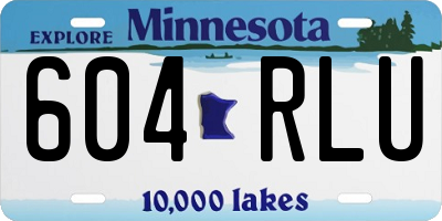 MN license plate 604RLU