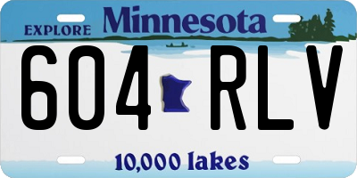 MN license plate 604RLV