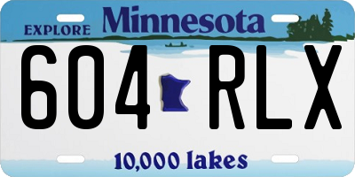 MN license plate 604RLX