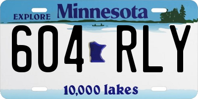 MN license plate 604RLY