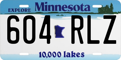 MN license plate 604RLZ