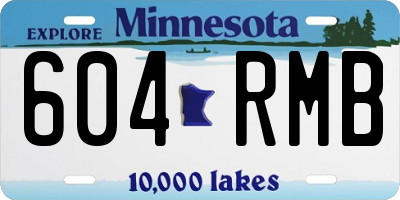 MN license plate 604RMB