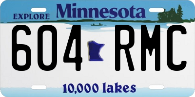 MN license plate 604RMC