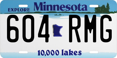 MN license plate 604RMG