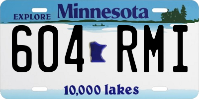 MN license plate 604RMI