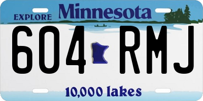 MN license plate 604RMJ