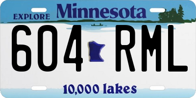 MN license plate 604RML