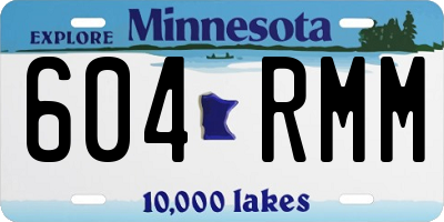 MN license plate 604RMM