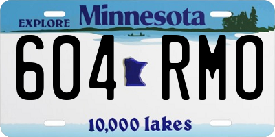 MN license plate 604RMO