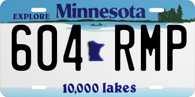 MN license plate 604RMP