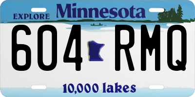 MN license plate 604RMQ