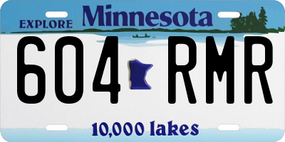 MN license plate 604RMR