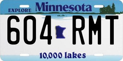 MN license plate 604RMT