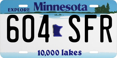 MN license plate 604SFR
