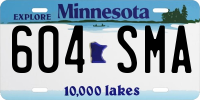 MN license plate 604SMA