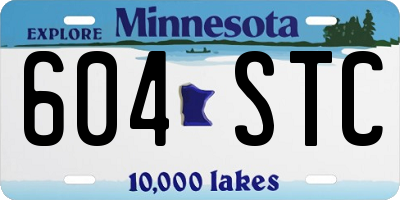 MN license plate 604STC