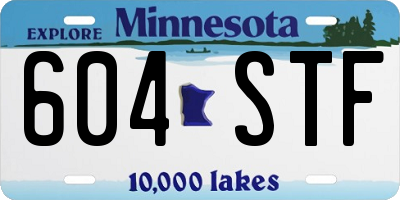 MN license plate 604STF