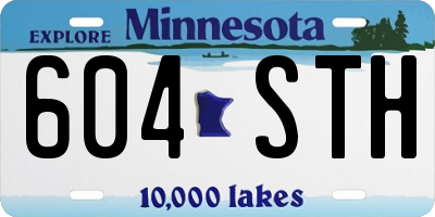 MN license plate 604STH