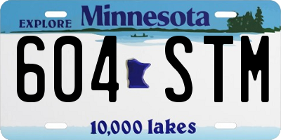 MN license plate 604STM