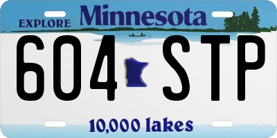 MN license plate 604STP