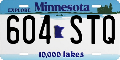 MN license plate 604STQ