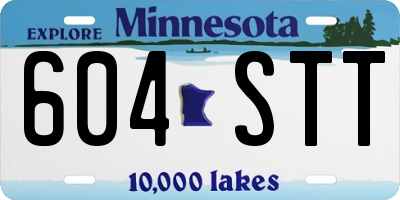 MN license plate 604STT