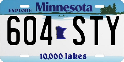 MN license plate 604STY
