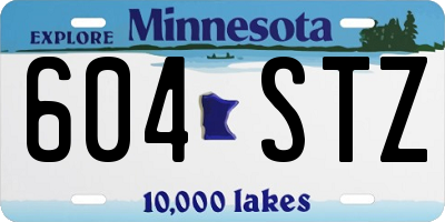 MN license plate 604STZ