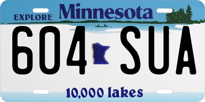 MN license plate 604SUA