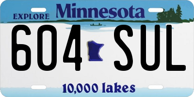 MN license plate 604SUL