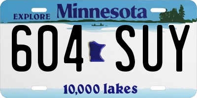 MN license plate 604SUY