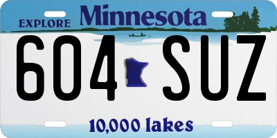 MN license plate 604SUZ