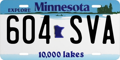 MN license plate 604SVA